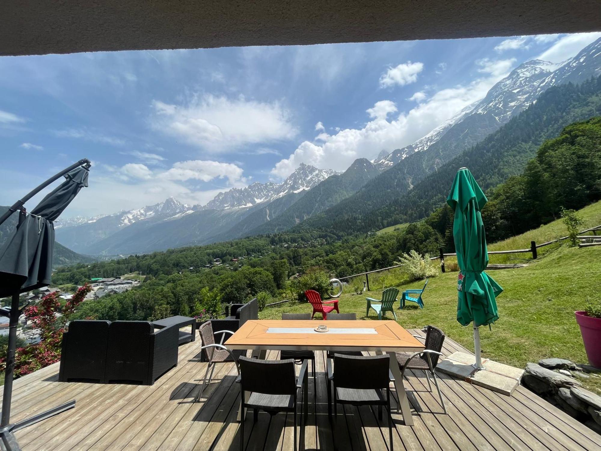 Amazing View Appartement Du Chalet Les Houches Eksteriør bilde