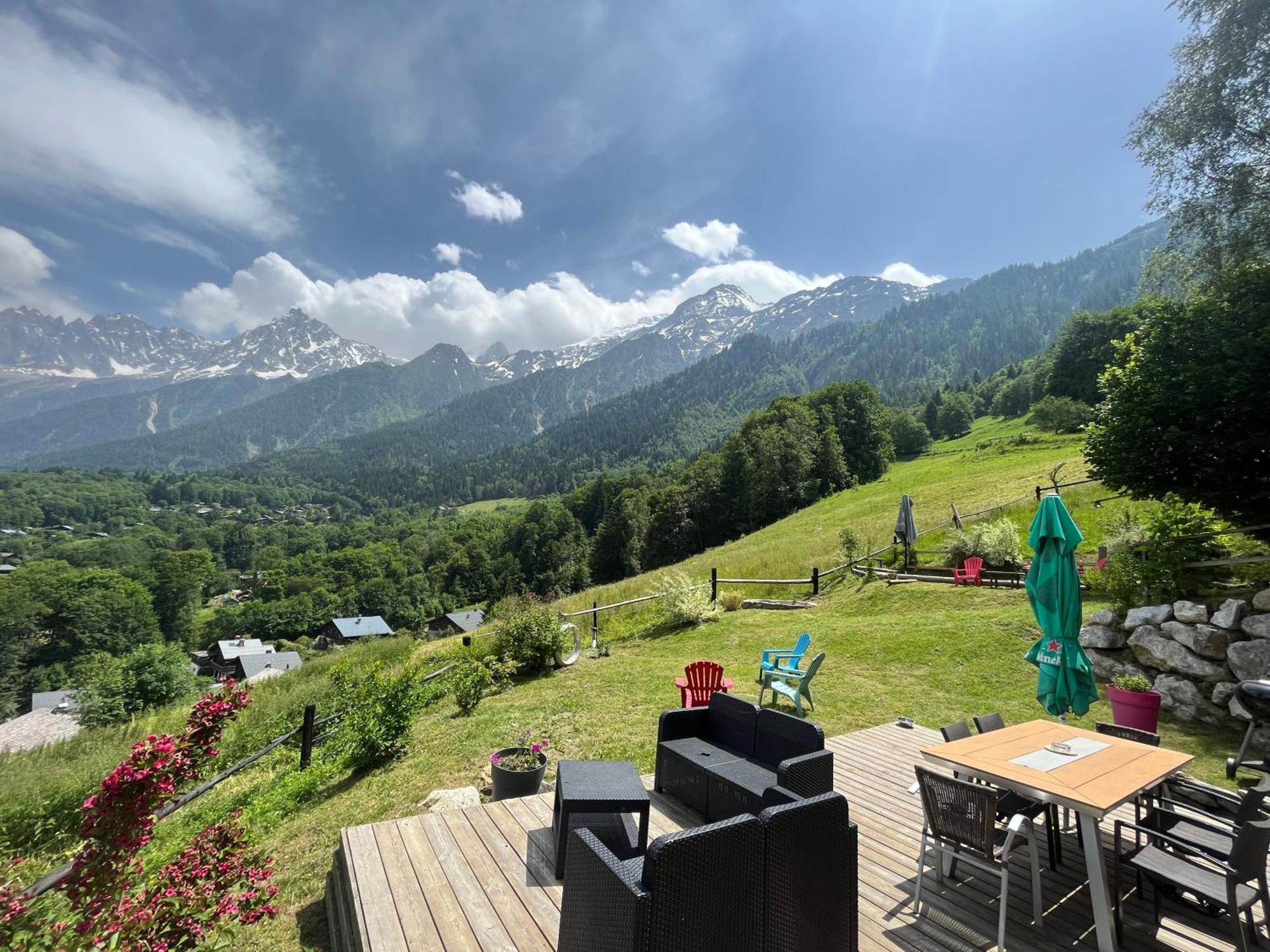 Amazing View Appartement Du Chalet Les Houches Eksteriør bilde