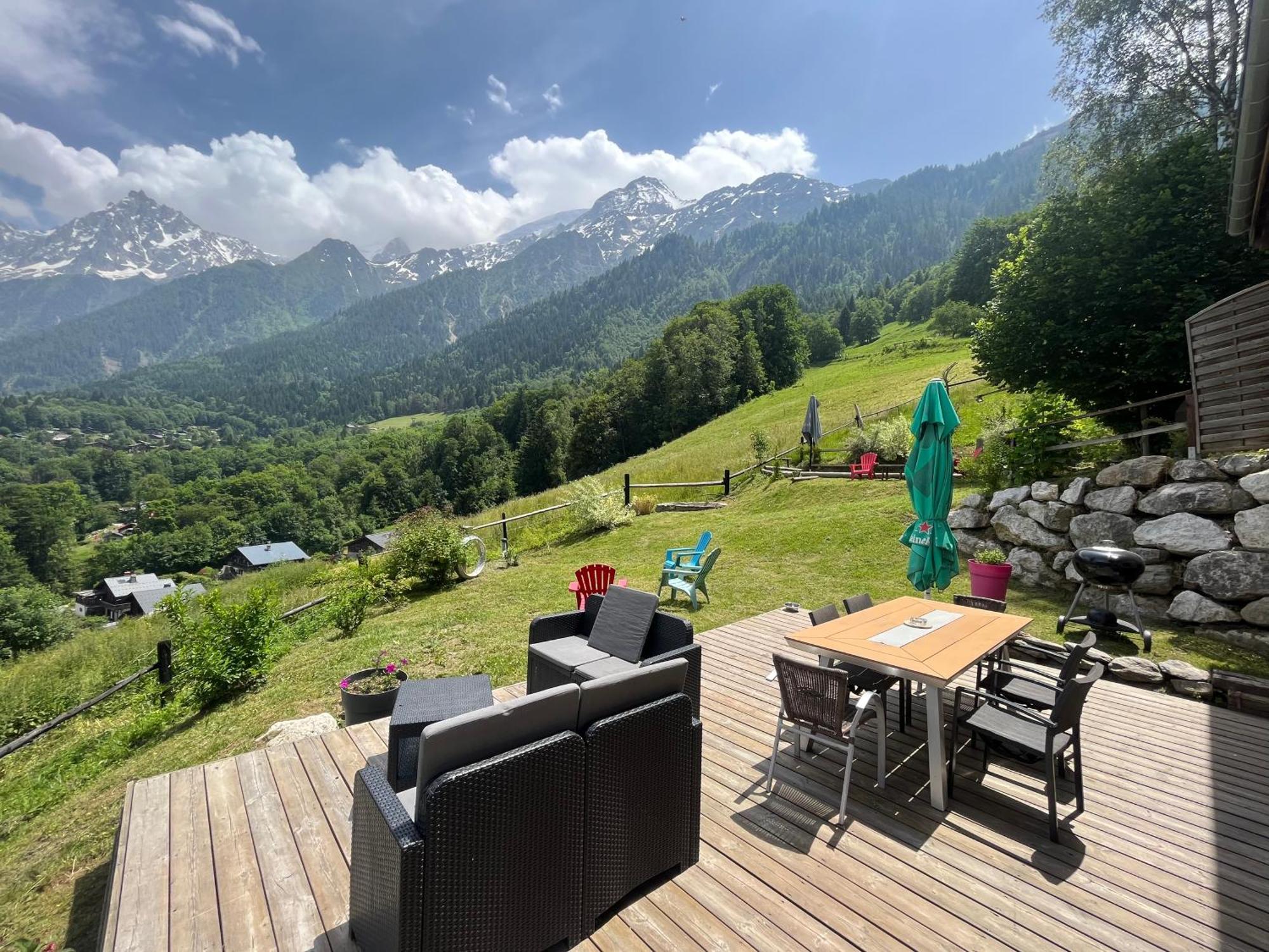 Amazing View Appartement Du Chalet Les Houches Eksteriør bilde